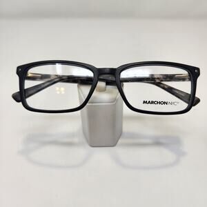 Marchon NYC M3502 002 Matte Black Eyeglasses Frames Full Rim Rectangle Plastic